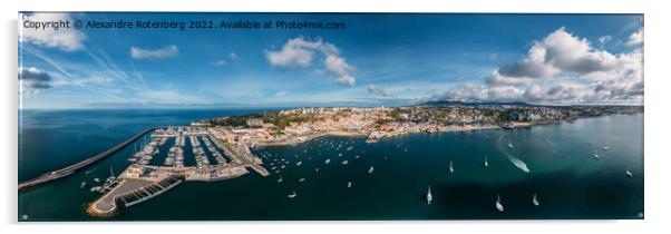 Panoramic aerial view of Cascais Bay in Lisbon region, Portugal Acrylic by Alexandre Rotenberg