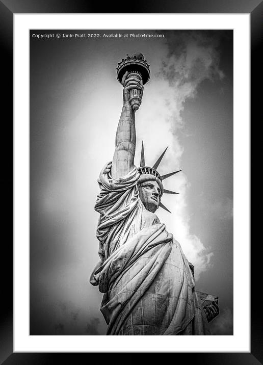 Lady Liberty 1 Framed Mounted Print by Janie Pratt