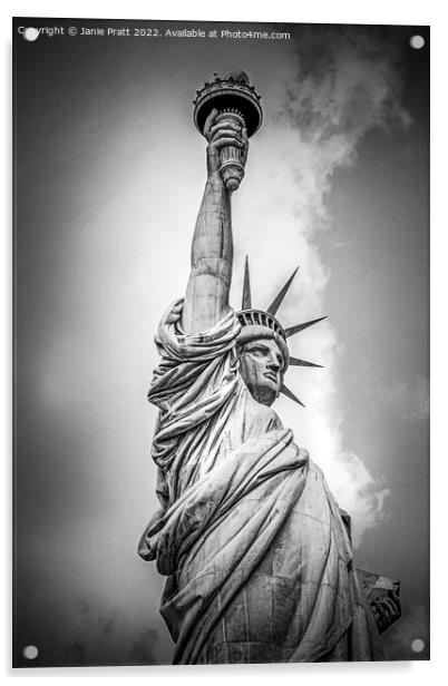Lady Liberty 1 Acrylic by Janie Pratt