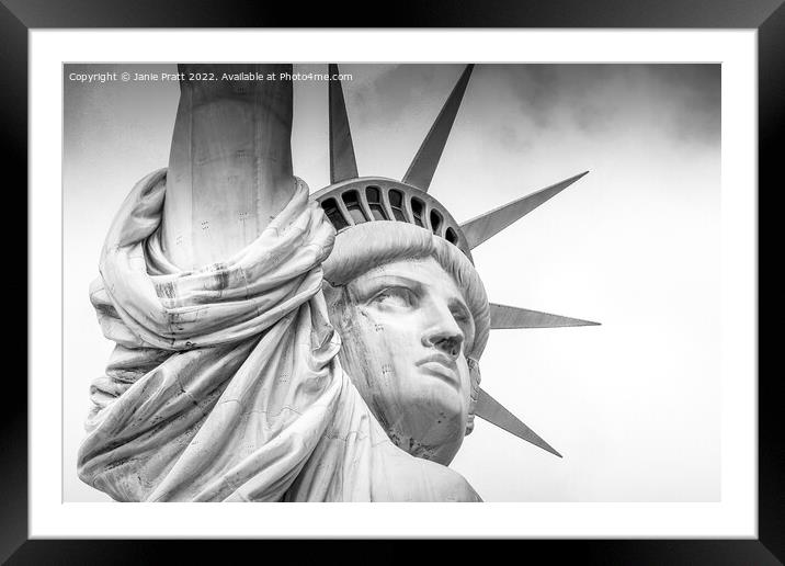 Lady Liberty 3 Framed Mounted Print by Janie Pratt