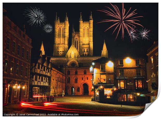 Gothic Cathedral Illuminated Print by Janet Carmichael