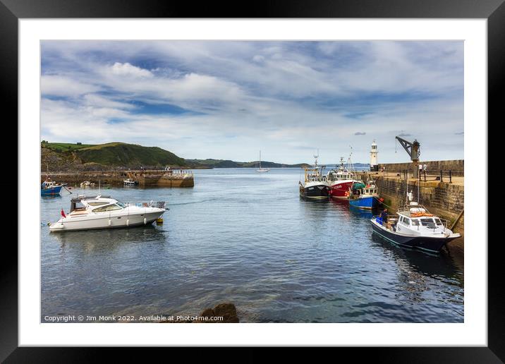 Harbour View, Mevagissey  Framed Mounted Print by Jim Monk