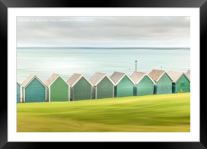 Cowes Beach Huts Framed Mounted Print by Janie Pratt