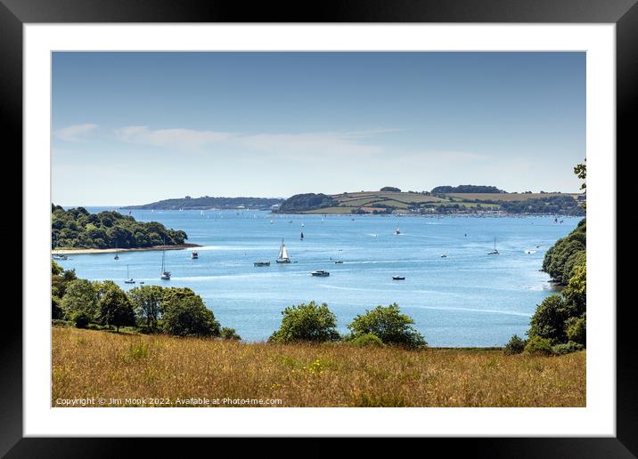 River fal, Cornwall Framed Mounted Print by Jim Monk