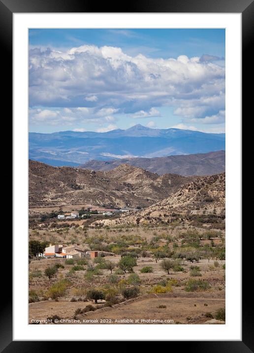Views from Urcal, in Andalucia Framed Mounted Print by Christine Kerioak