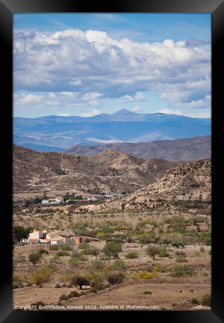Views from Urcal, in Andalucia Framed Print by Christine Kerioak