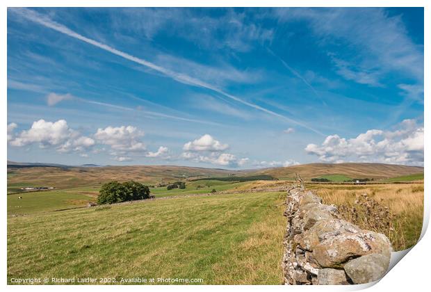 Across to Harwood, Teesdale Print by Richard Laidler