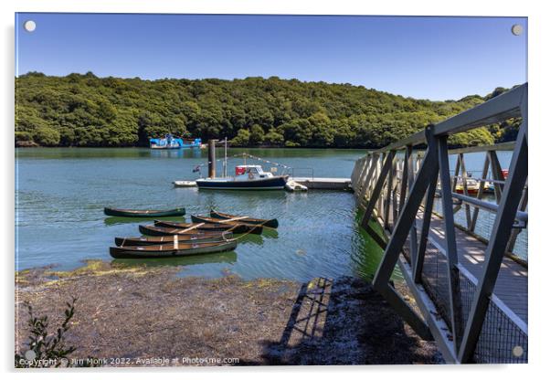 River Fal Crossing Acrylic by Jim Monk