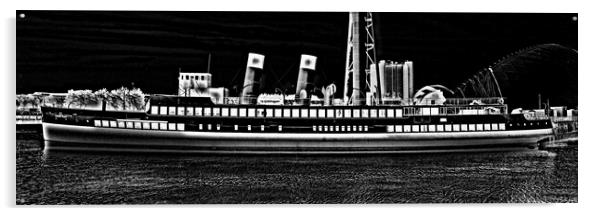 TS Queen Mary Glasgow Acrylic by Allan Durward Photography