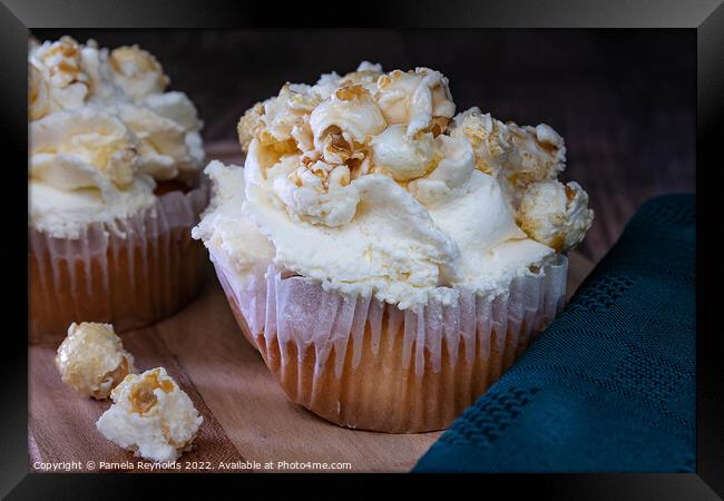 Cream Cupcakes with Toffee Popcorn Framed Print by Pamela Reynolds