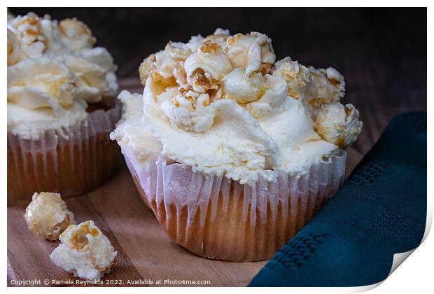 Cream Cupcakes with Toffee Popcorn Print by Pamela Reynolds