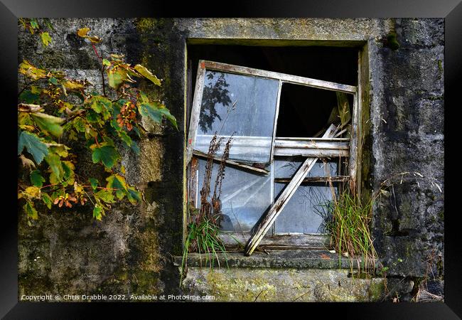 Window and stone Framed Print by Chris Drabble
