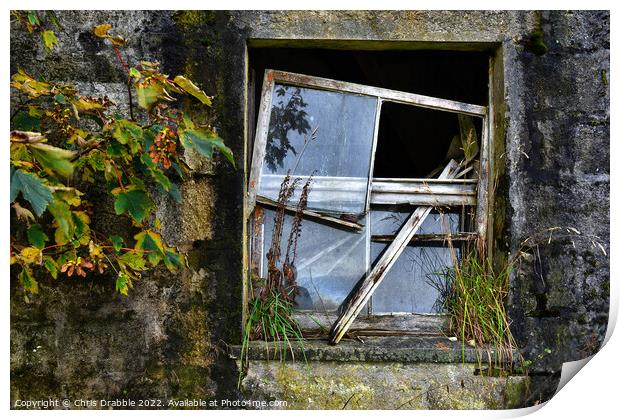 Window and stone Print by Chris Drabble