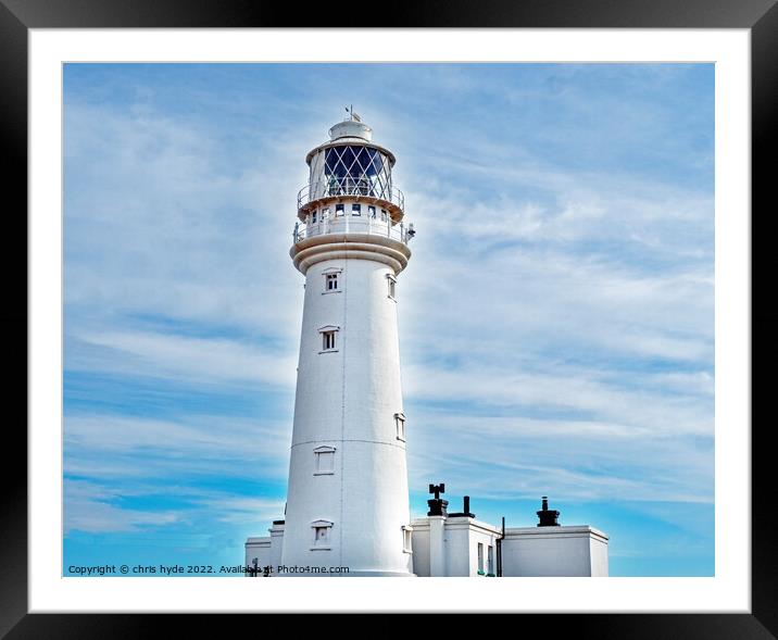 Flamborough Head Lighthouse Framed Mounted Print by chris hyde