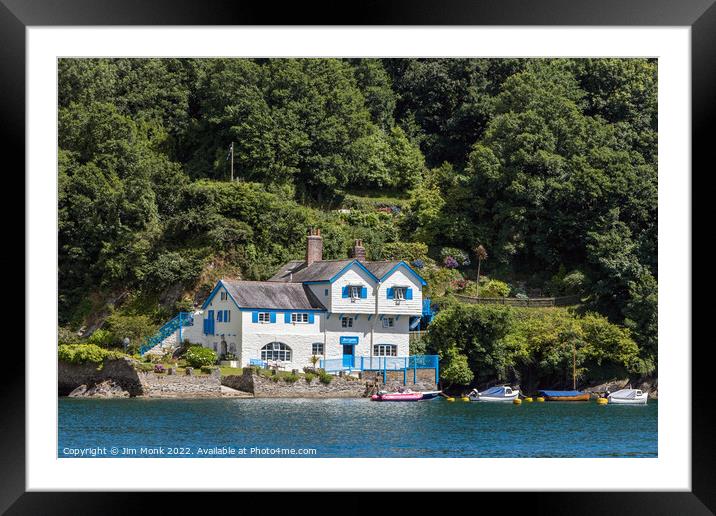 Daphne Du Maurier's Ferryside, Cornwall Framed Mounted Print by Jim Monk