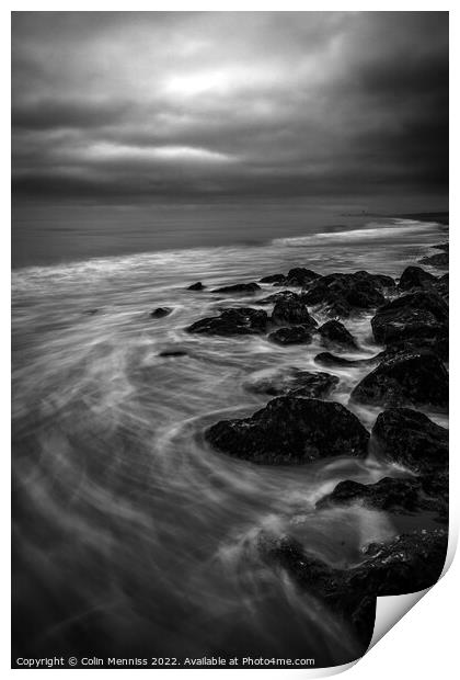 St Marys Bay Monochrome V Print by Colin Menniss