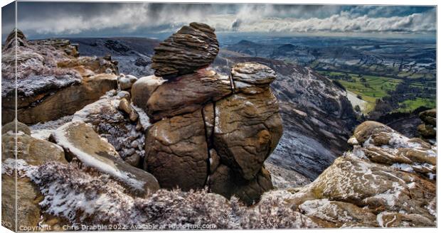 Upper Tor, Kinder Scout Canvas Print by Chris Drabble