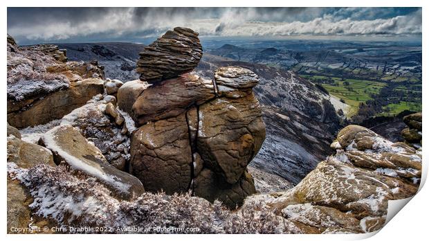Upper Tor, Kinder Scout Print by Chris Drabble