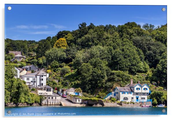 Bodinnick & Ferryside, Cornwall Acrylic by Jim Monk