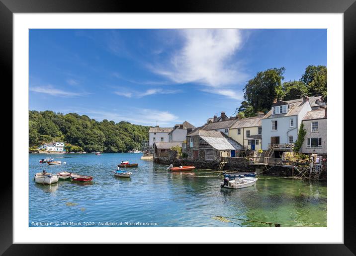 Fowey Waterfront, Cornwall Framed Mounted Print by Jim Monk