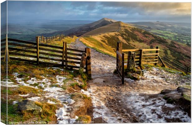 The Great Ridge at Dawn Canvas Print by Chris Drabble