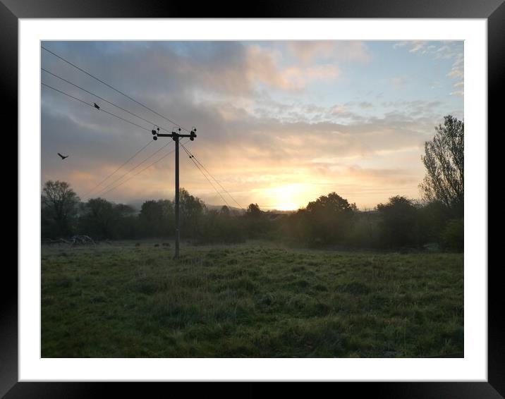 Sunrise over the Village of Linton Framed Mounted Print by Simon Hill