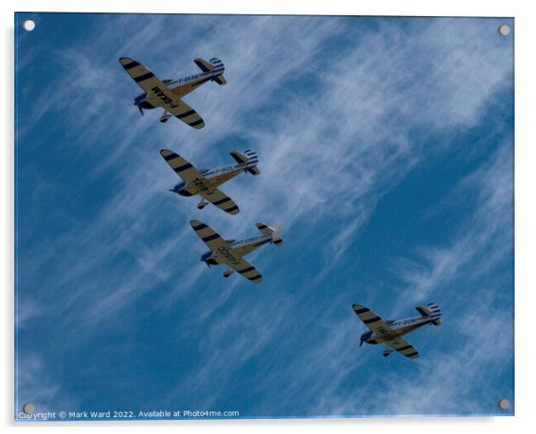 Light Aircraft in Formation. Acrylic by Mark Ward