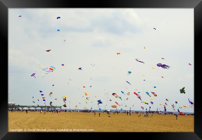 Lytham St. Annes kite festival. Framed Print by David Birchall