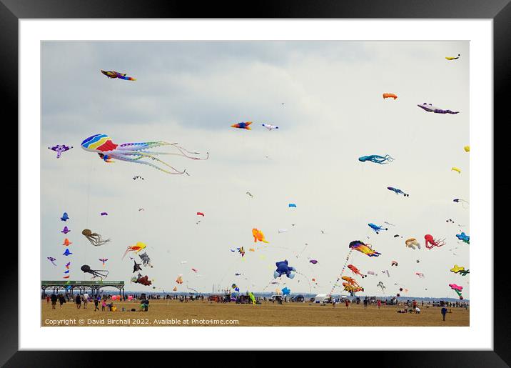 Lytham St. Annes kite festival. Framed Mounted Print by David Birchall