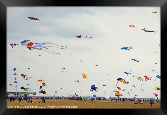 Lytham St. Annes kite festival. Framed Print by David Birchall