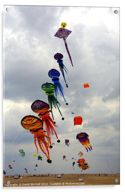Lytham St. Annes kite festival. Acrylic by David Birchall