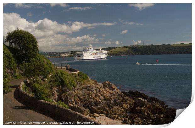 Brittany Ferries Pont Aven Print by Simon Armstrong