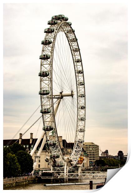 London Eye 02 Print by Glen Allen
