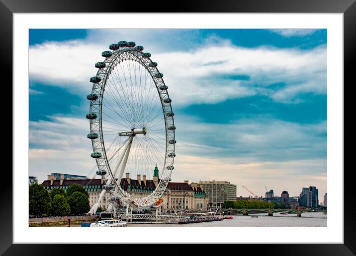 London Eye 03 Framed Mounted Print by Glen Allen