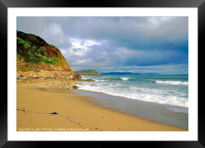 Cornish coastline. Framed Mounted Print by john hill