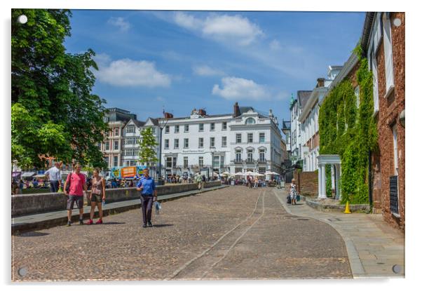 Summer in Exeter. Acrylic by Bill Allsopp