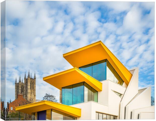 Architectural contrasts Canvas Print by Bill Allsopp
