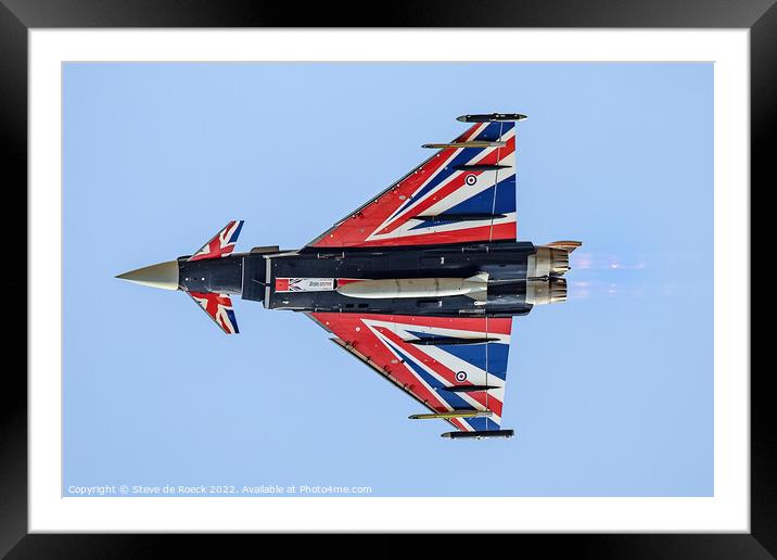 Eurofighter Typhoon Fighter Jet Framed Mounted Print by Steve de Roeck