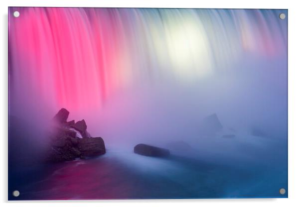 Niagara Lights and Mist Acrylic by Kelly Bailey