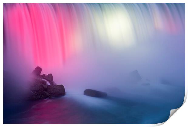 Niagara Lights and Mist Print by Kelly Bailey