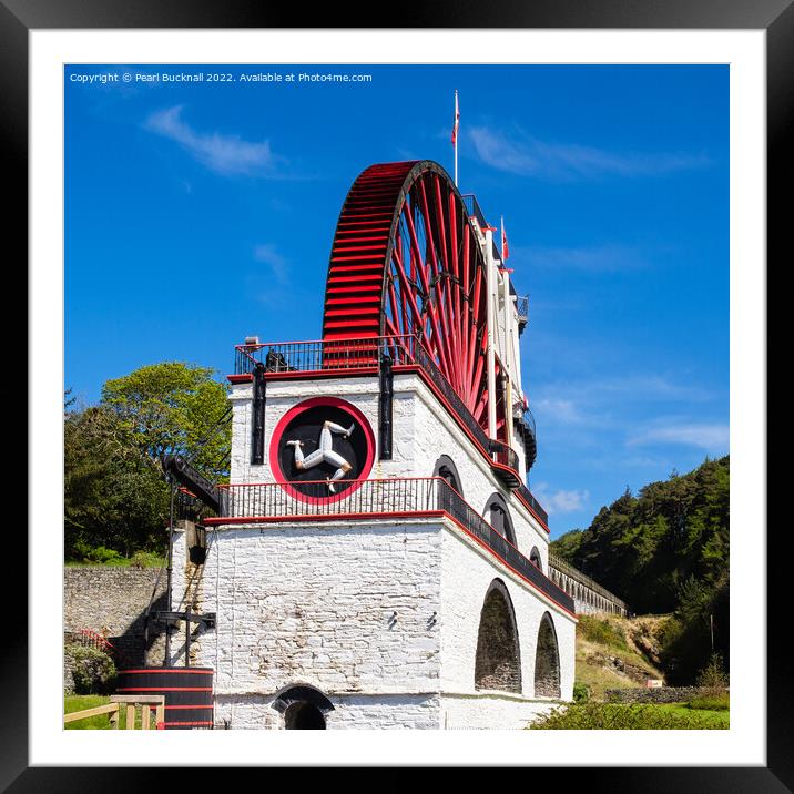Great Laxey Wheel Isle of Man Framed Mounted Print by Pearl Bucknall