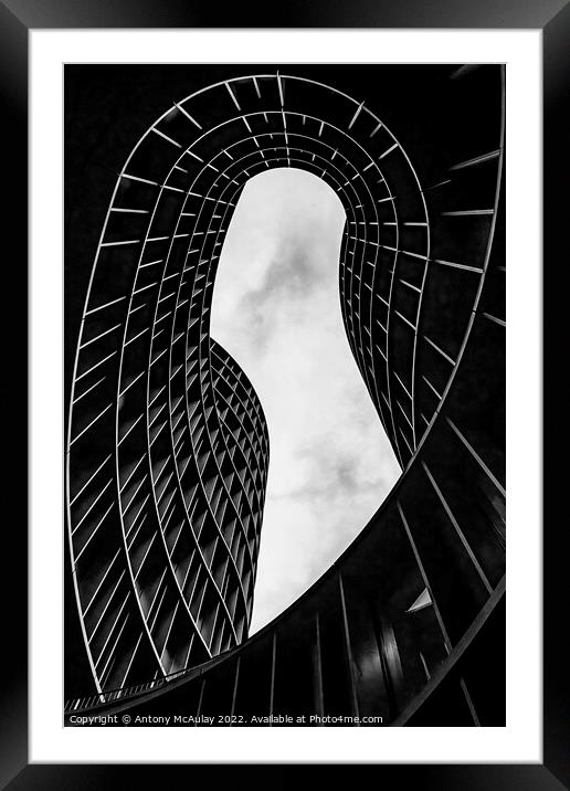 Copenhagen Axel Towers Through the Keyhole Framed Mounted Print by Antony McAulay