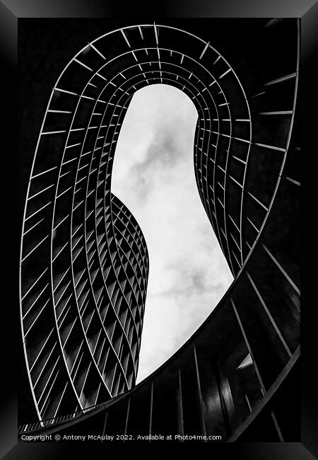 Copenhagen Axel Towers Through the Keyhole Framed Print by Antony McAulay