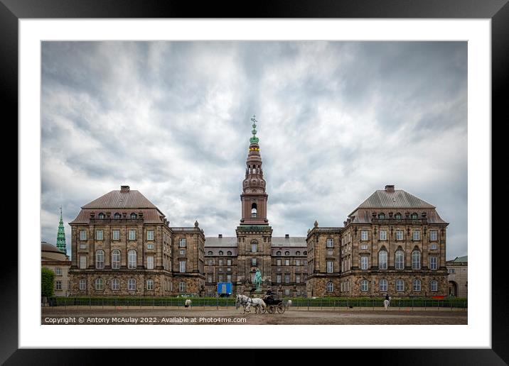 Copenhagen Christiansborg Palace Framed Mounted Print by Antony McAulay