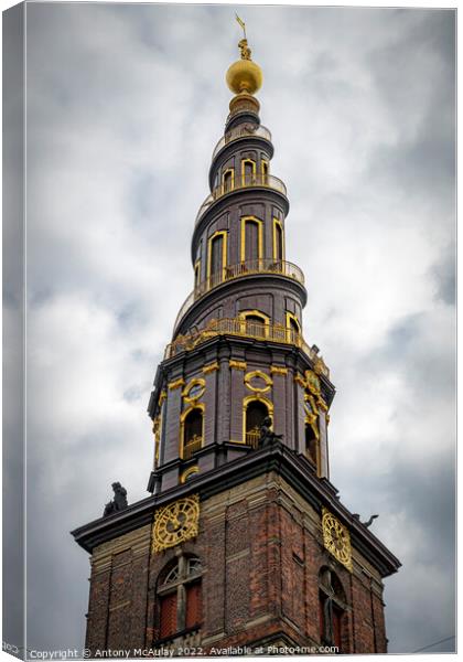 Copenhagen Church of Our Saviour Canvas Print by Antony McAulay