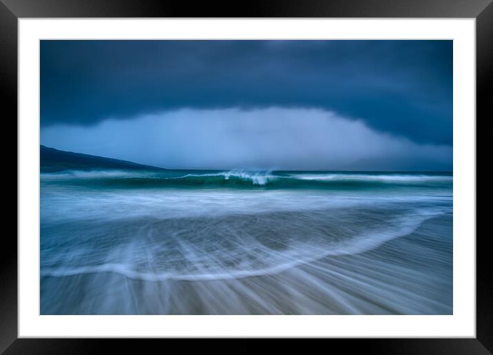Breakers on the storm. Isle of Harris. Scotland. Framed Mounted Print by John Finney