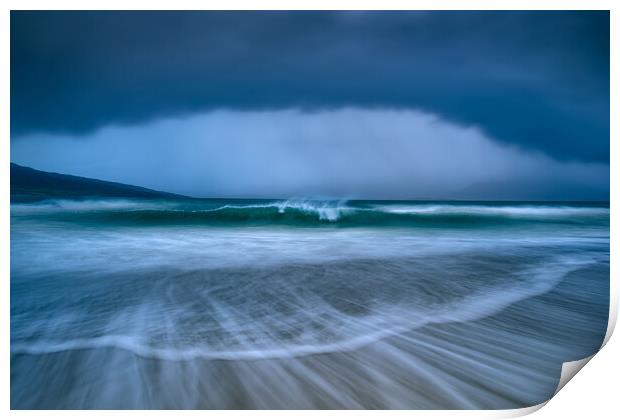 Breakers on the storm. Isle of Harris. Scotland. Print by John Finney