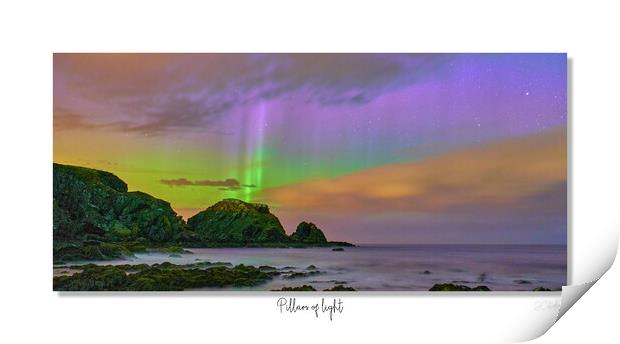 Pillars of light northern lights aurora borealis Print by JC studios LRPS ARPS