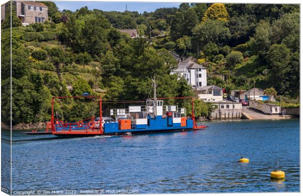 Bodinnick Ferry, Cornwall Canvas Print by Jim Monk