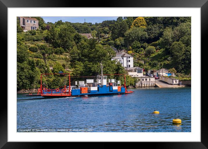 Bodinnick Ferry, Cornwall Framed Mounted Print by Jim Monk